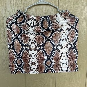 Snake print mini skirt